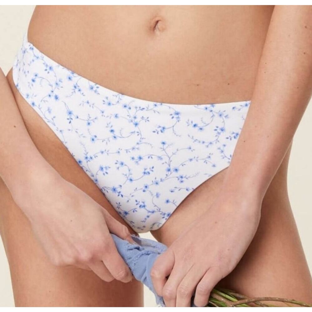 NWT Andie Swim The Symi Bottom Blue/White Size XS
